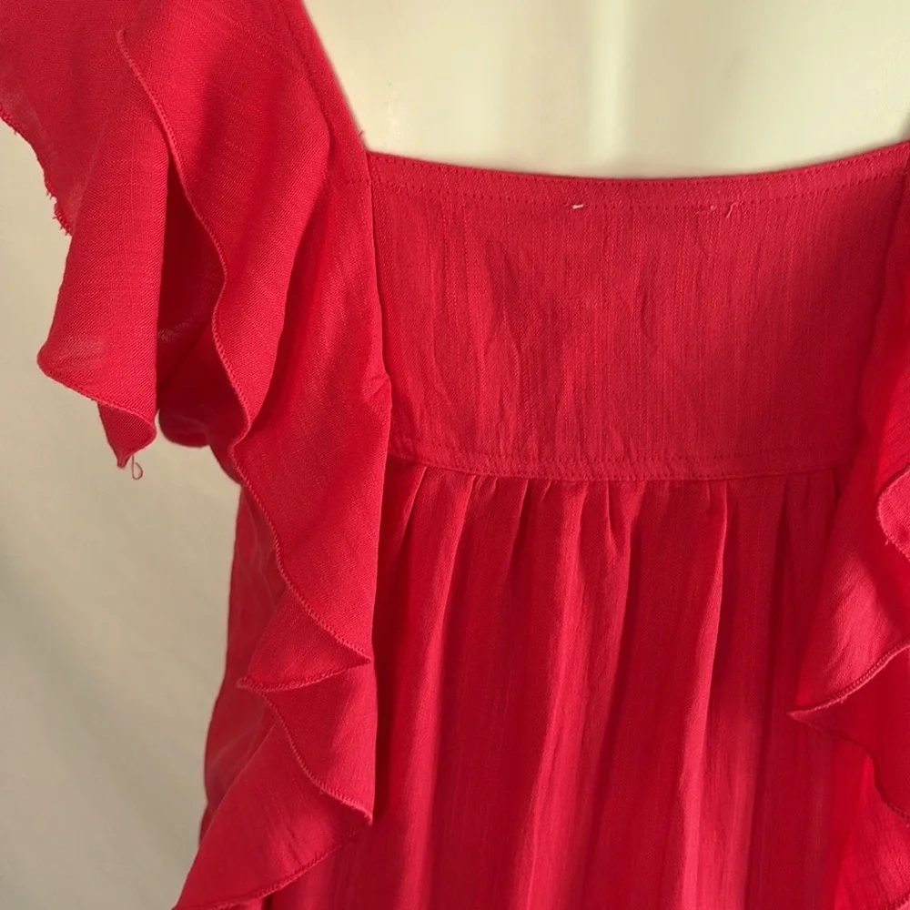 Entro Red Ruffled Dress - Picture 11 of 11
